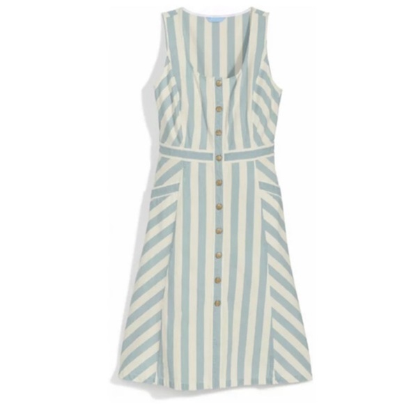 Button Front Tank Striped Light wash dress Draper James - Picture 8 of 9